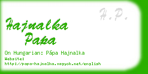 hajnalka papa business card